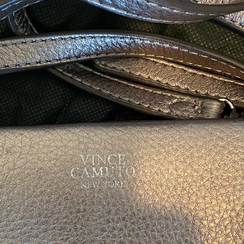 Vince Camuto gold (bronze) leather cross body bag - Picture 6 of 14